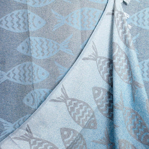 Double Gauze Cotton Peshtemal in Fish Pattern