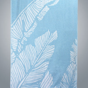 double gauze cotton peshtemal in Palm leaves pattern