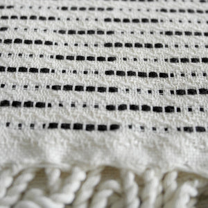 black striped cotton towel